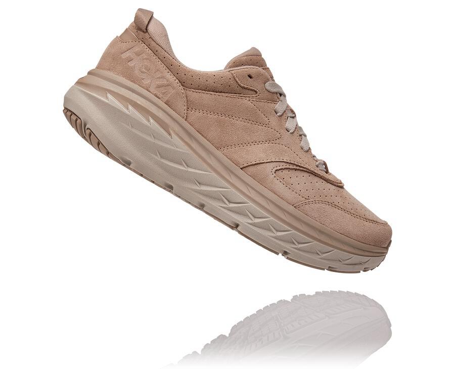 Hoka One One Yürüyüş Ayakkabısı Erkek Gri - Bondi L Suede - MX0395126